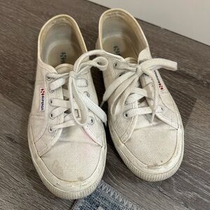 Superga White Sneakers | Size 7